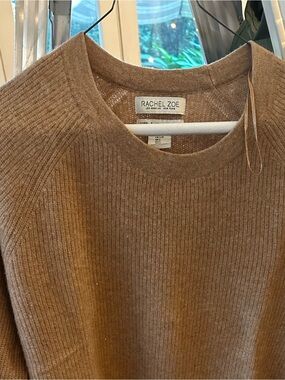 Rachel Zoe woman's  Crewneck Sweater in Camel Brown